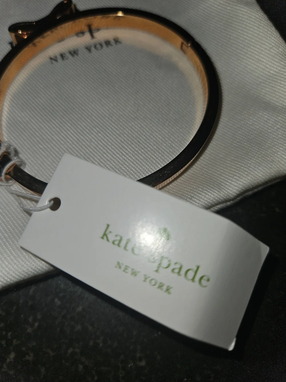 Kate Spade Ready Set Bow Bangle Bracelet Rose Gold Tone O0RU1567 - Picture 6 of 11
